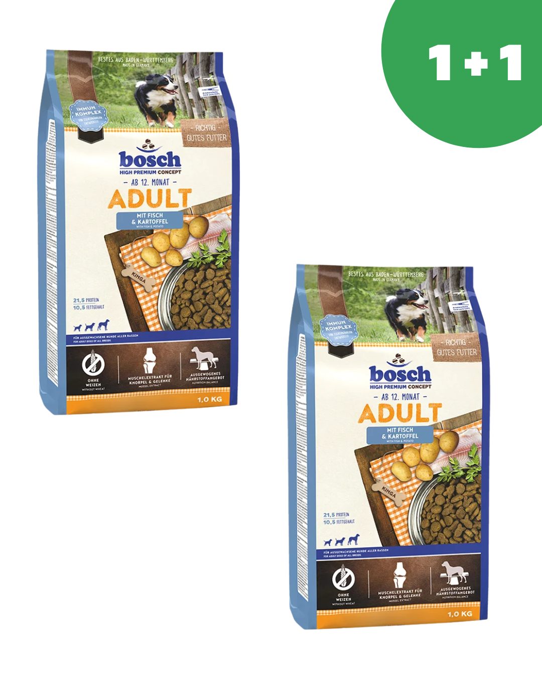 Bosch Adult с Рыбой и Картофелем 1кг + 1 кг