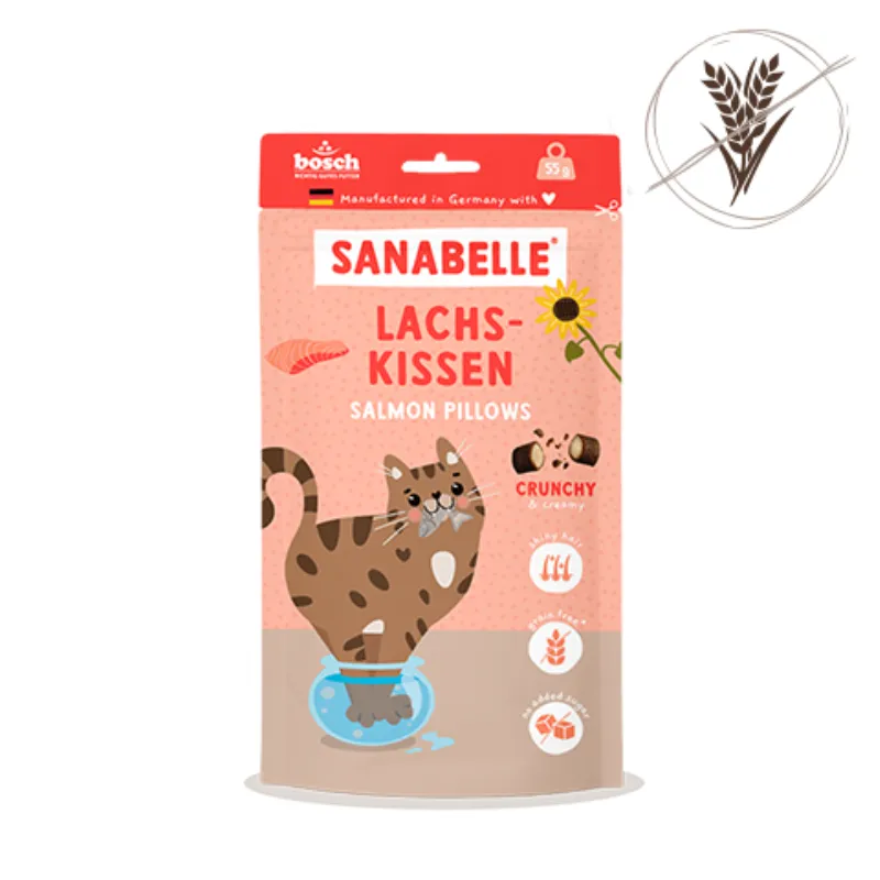 Лакомство Sanabelle Salmon подушечки с лососем (55 гр)