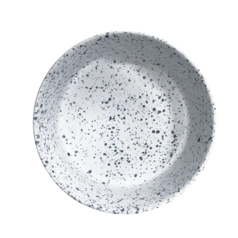 Миска керамическая БЕЛАЯ В КРАПИНКУ (0.4л)