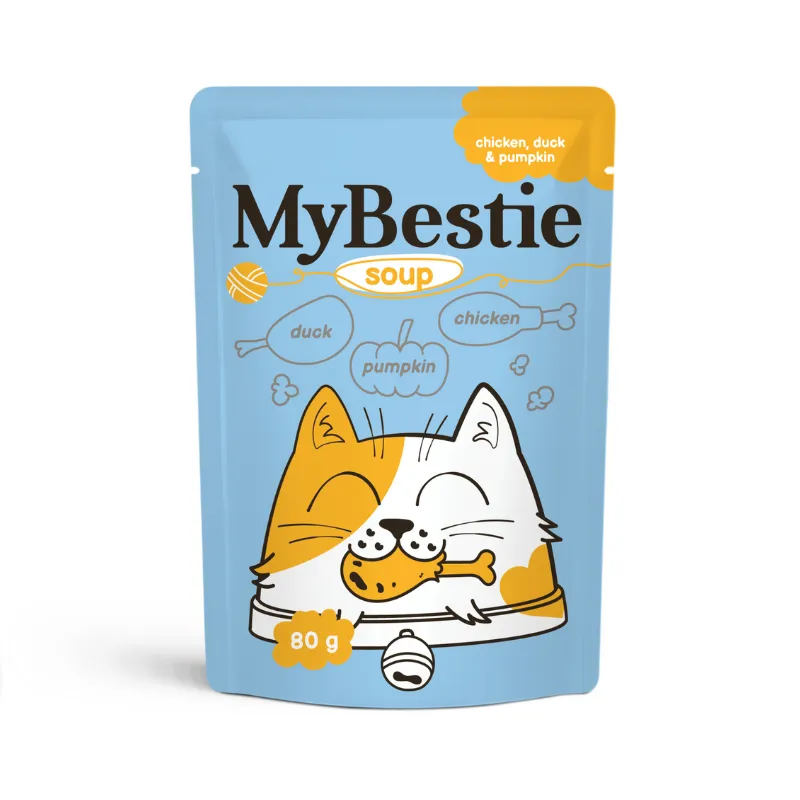 МайБести Пауч СУП с кусочками Курицы,  Утки и Тыквы