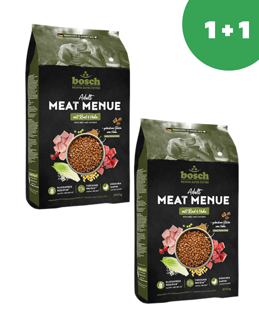 Bosch MEAT MENUE Adult с говядиной и курицей 0,8кг + 0,8кг