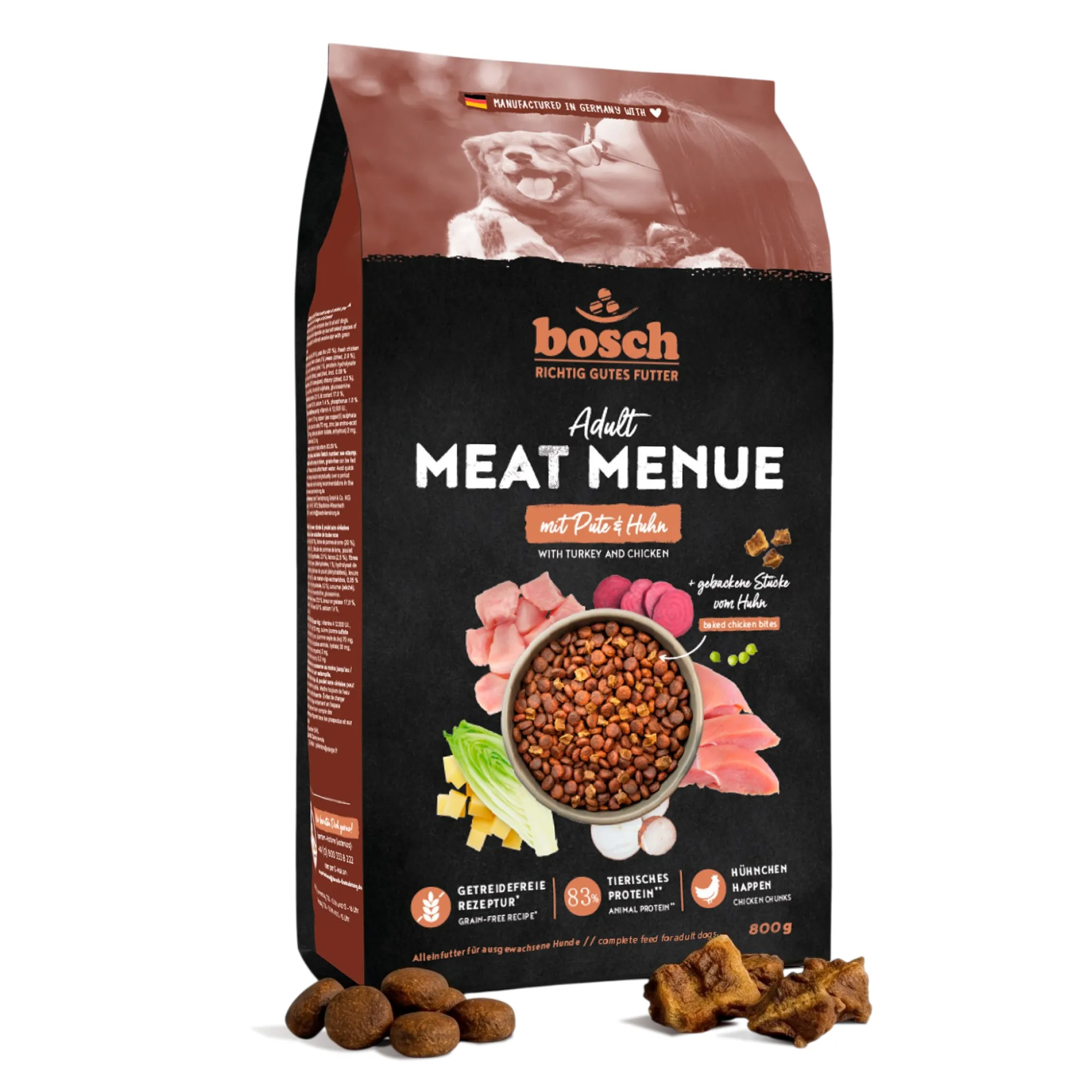 Bosch MEAT MENUE Adult с индейкой и курицей (0,8 кг)