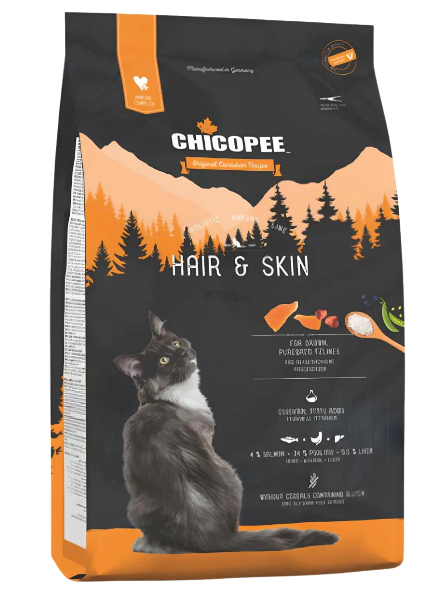 Chicopee HNL Hair and Skin (Чикопи Хэа&Скин с лососем) Корм для котов