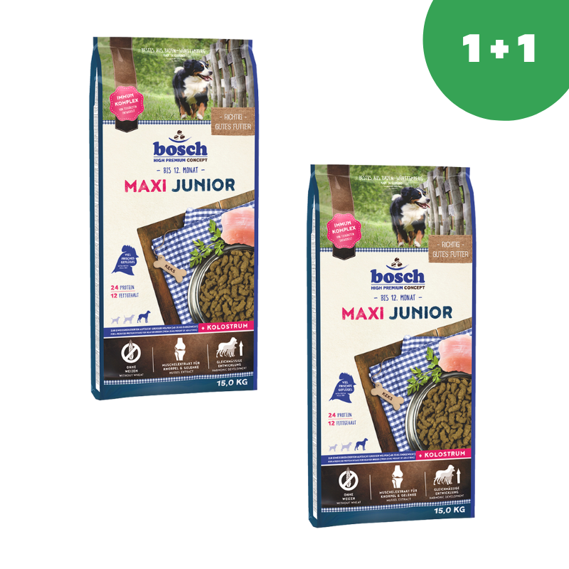 Bosch Maxi Junior для щенков крупных пород до года 15кг*2шт