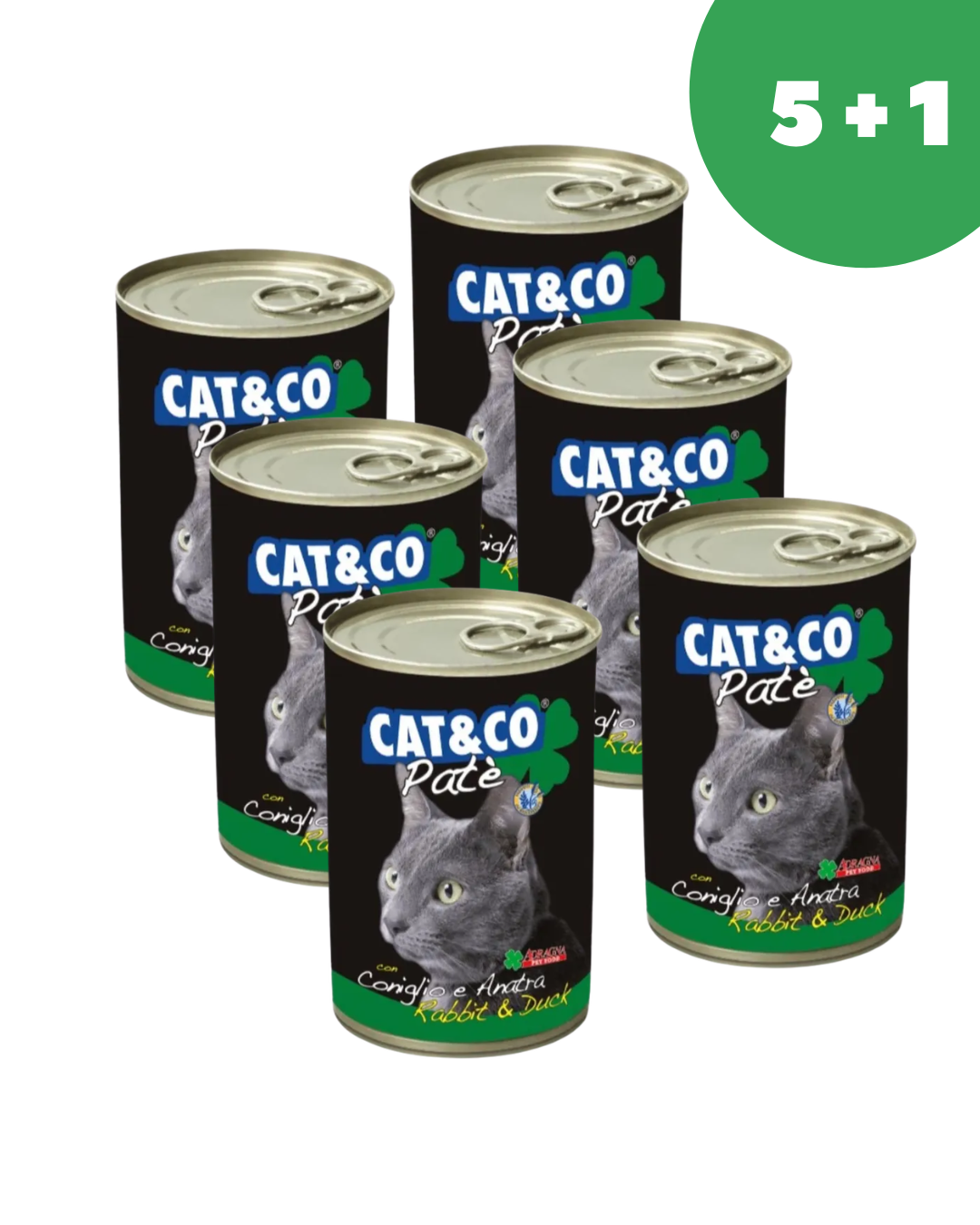 Adragna Cat&Co для котов паштет из кролика и утки ,400гр*6шт