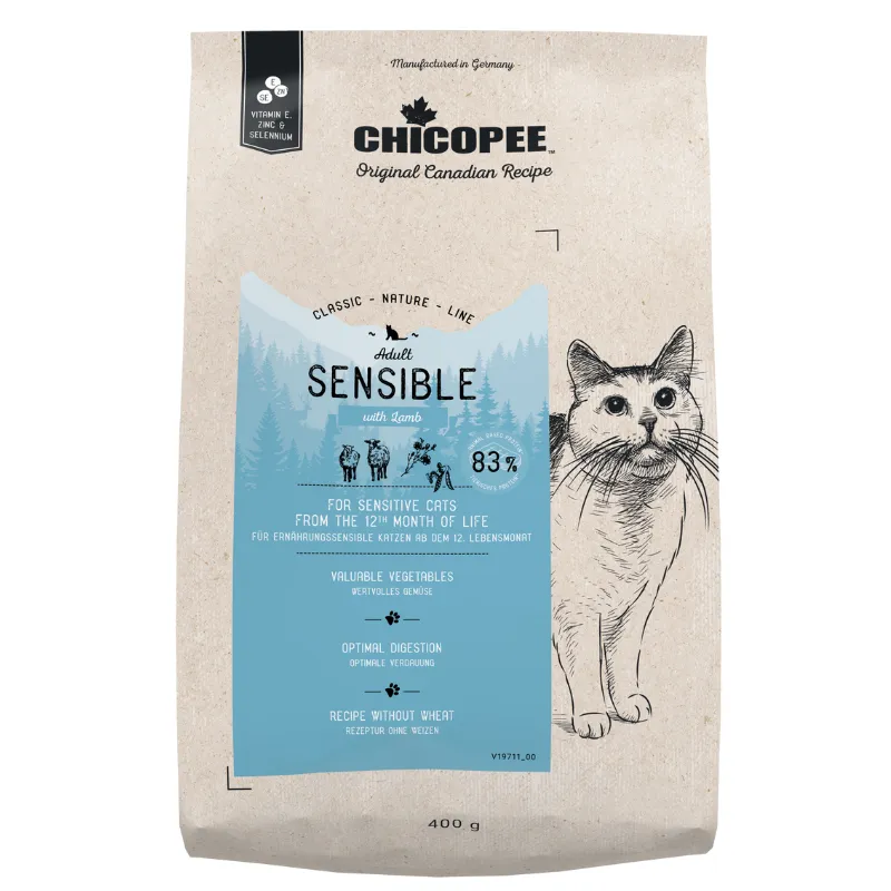 Chicopee CNL Sensible (Чикопи Сенсебл с ягненком) Гипоаллергенный корм для котов