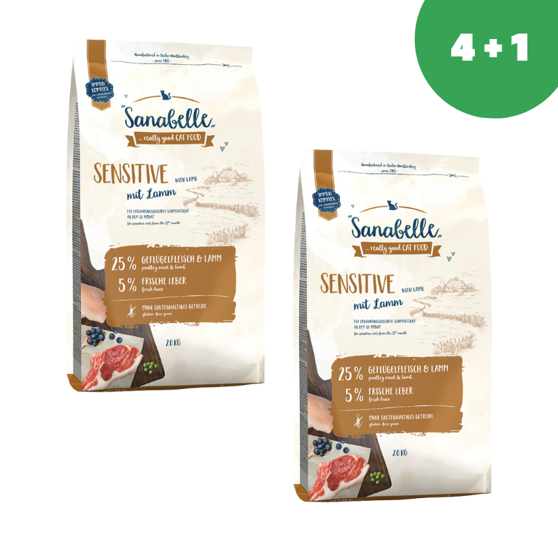 Sanabelle Sensitive with Lamb (Санабелль Сенсетив с ягненком) - корм для кошек 2кг*5шт