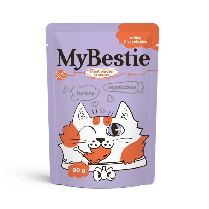 МайБести Пауч МЯСНЫЕ КУСОЧКИ Индейка в соусе с Овощами