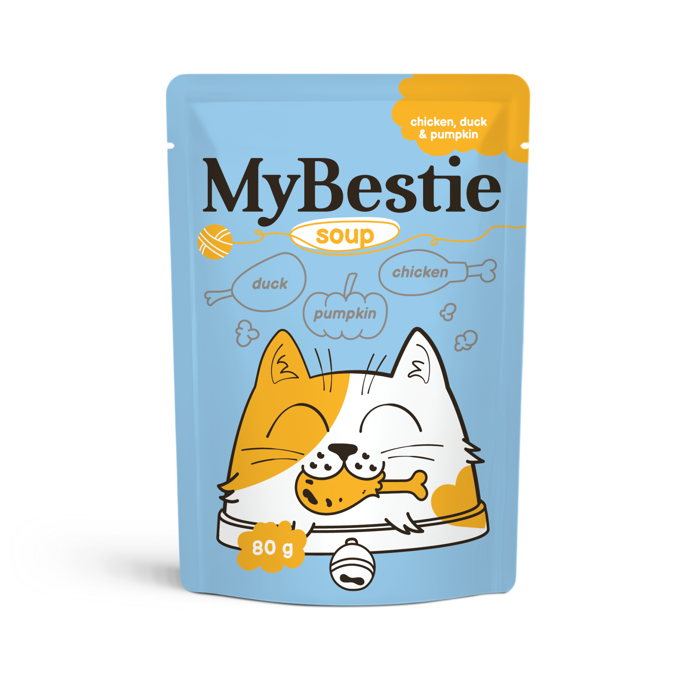 МайБести Пауч СУП с кусочками Курицы,  Утки и Тыквы