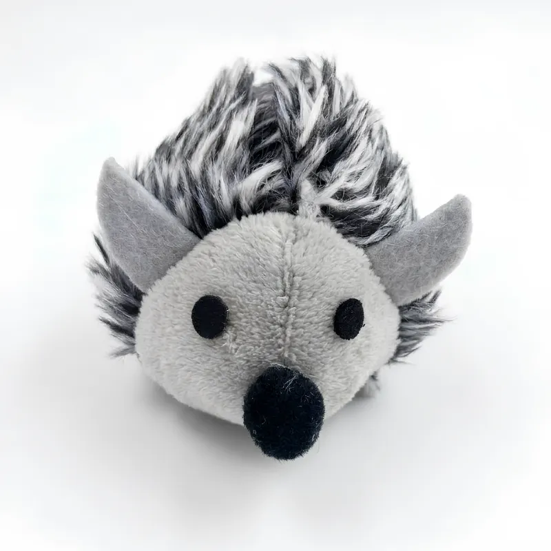 Игрушка для кошек "Ёжик на резинке" плюшевый (10 х 6 см)