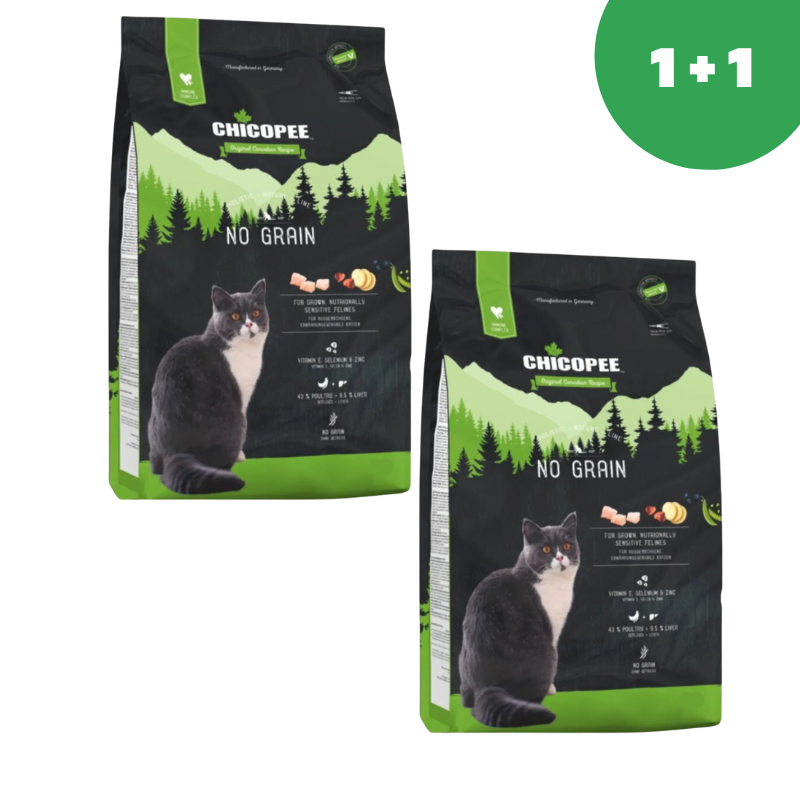 Chicopee HNL No grain (Чикопи Беззерновой ) Корм для котов 0,4кг+0,4кг