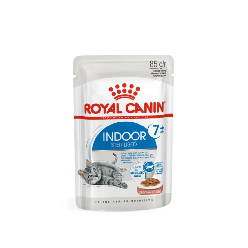 Royal Canin INDOOR STERILISED 7+ кусочки в соусе
