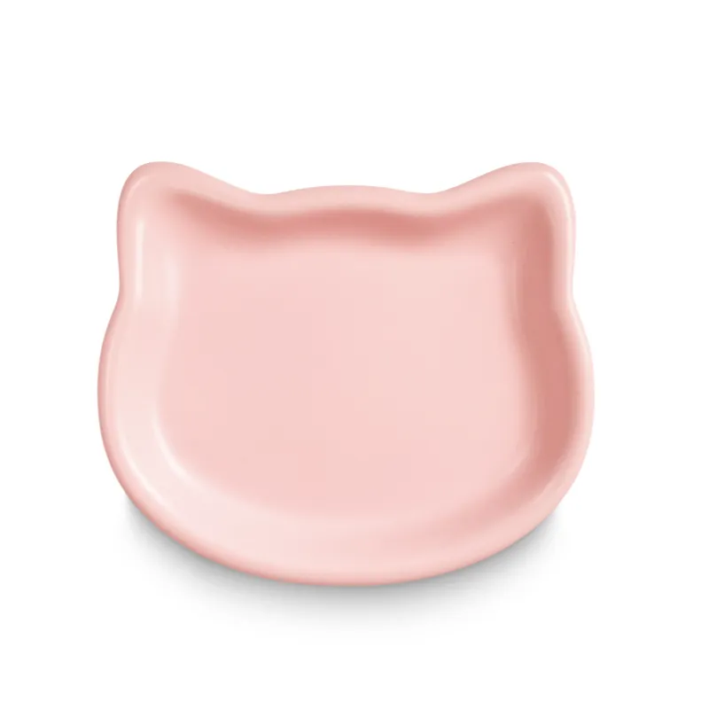 Миска керамическая для домашних животных в виде мордочки , мелкая, (100 мл)