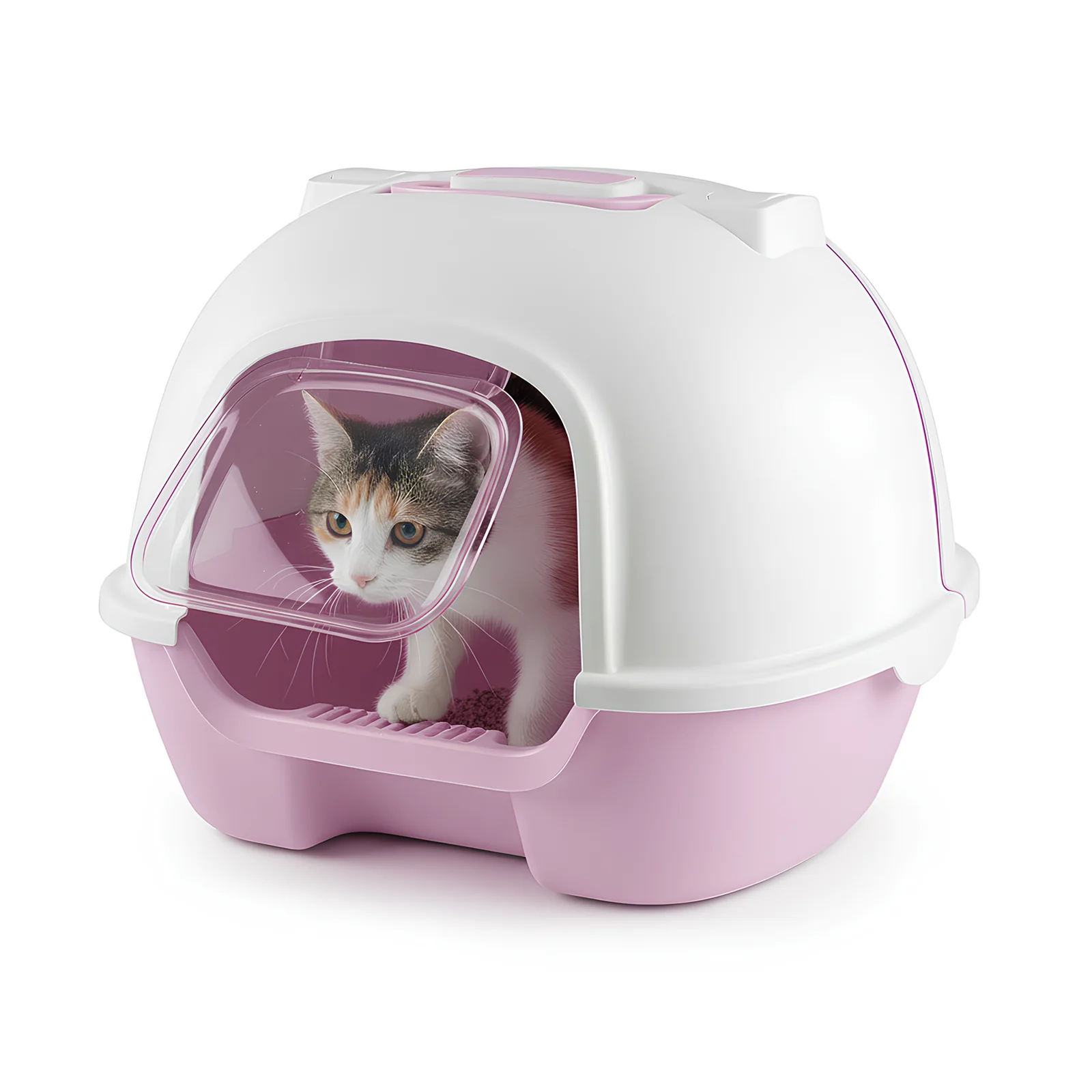 Лоток для кошек ДОМИК  (ДВЕРЦЫ + СОВОК)