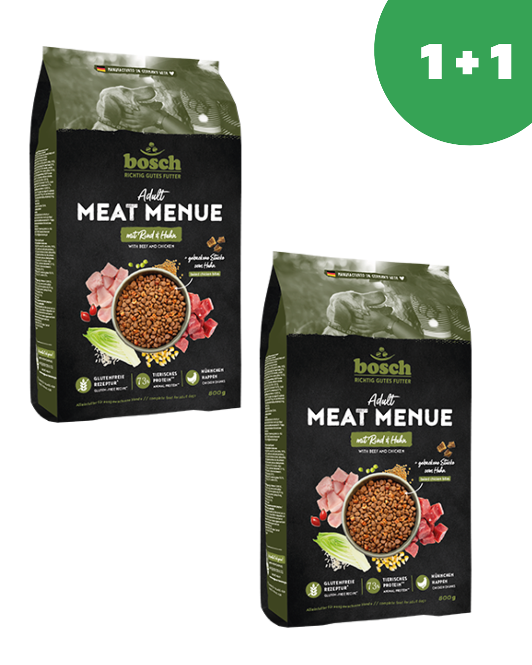 Bosch MEAT MENUE Adult с говядиной и курицей 0,8кг + 0,8кг