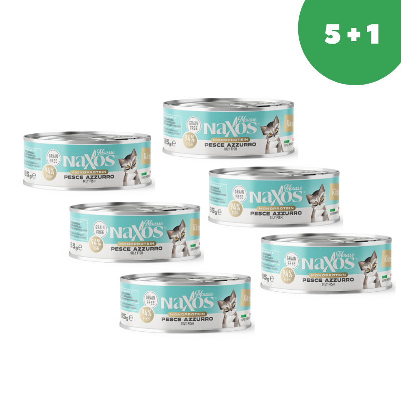 Naxos Монопротеин Киттен мусс из Макрели, (85 гр)*6шт