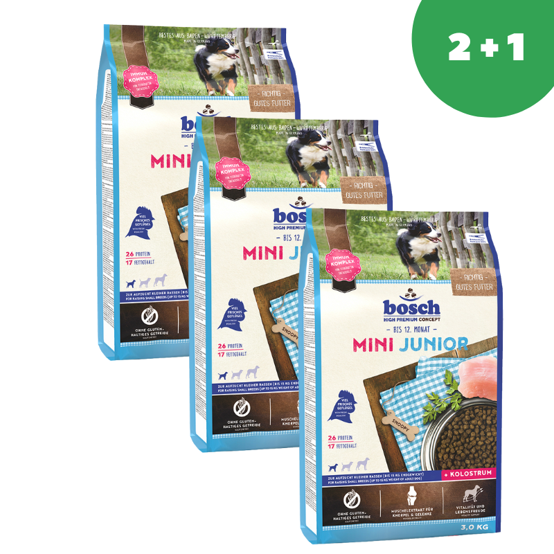 Bosch Mini Junior для щенков мелких пород до года 3кг*3шт