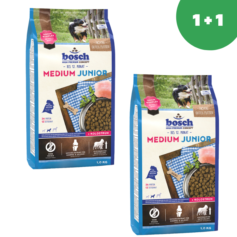 Bosch Medium Junior для щенков средних пород до года 1кг*2шт