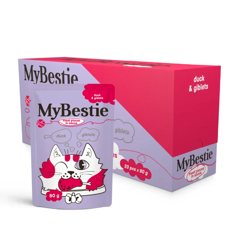 МайБести Пауч МЯСНЫЕ КУСОЧКИ Утка с Потрошками