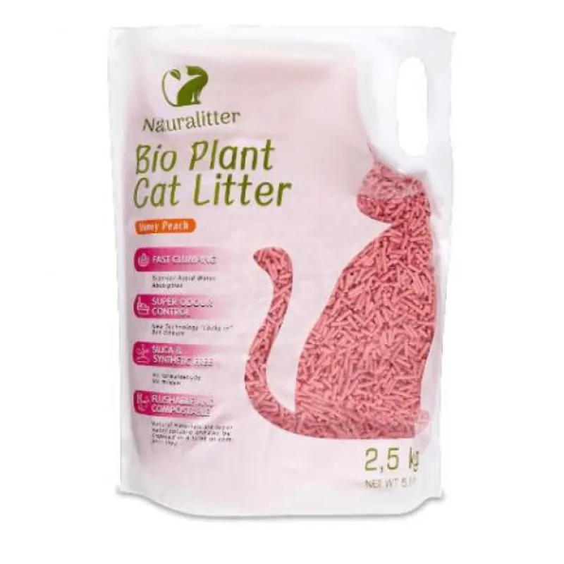 Naturalitter Bio Plant Cat Litter с ароматом Персика