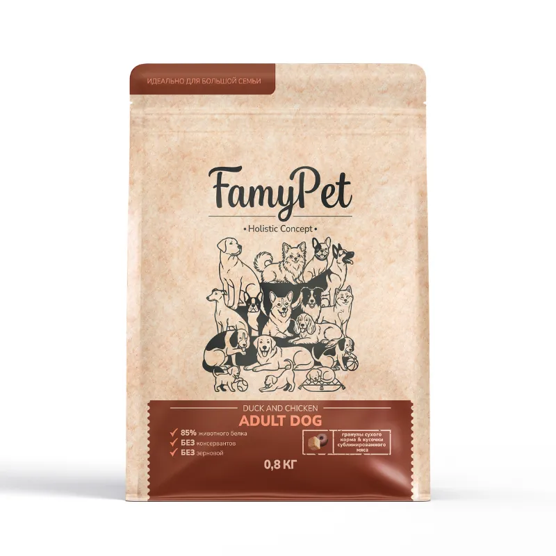 FamyPet Holistic Эдалт Утка с Курицей