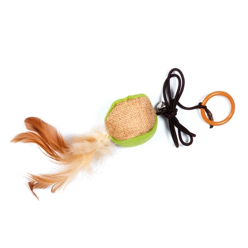 Игрушка для кошек "Вращающийся тыквенный шар" (5 см)
