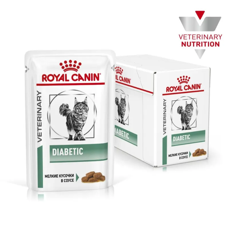 Royal Canin Diabetic (в соусе) влажный диетический корм для взрослых кошек при сахарном диабете