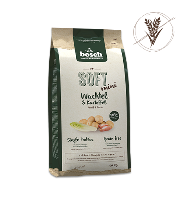 Bosch SOFT Mini с Перепелкой и картофелем 1кг УЦЕНКА
