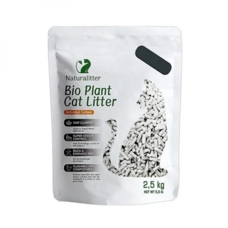 Naturalitter Bio Plant Cat Litter Активированный уголь