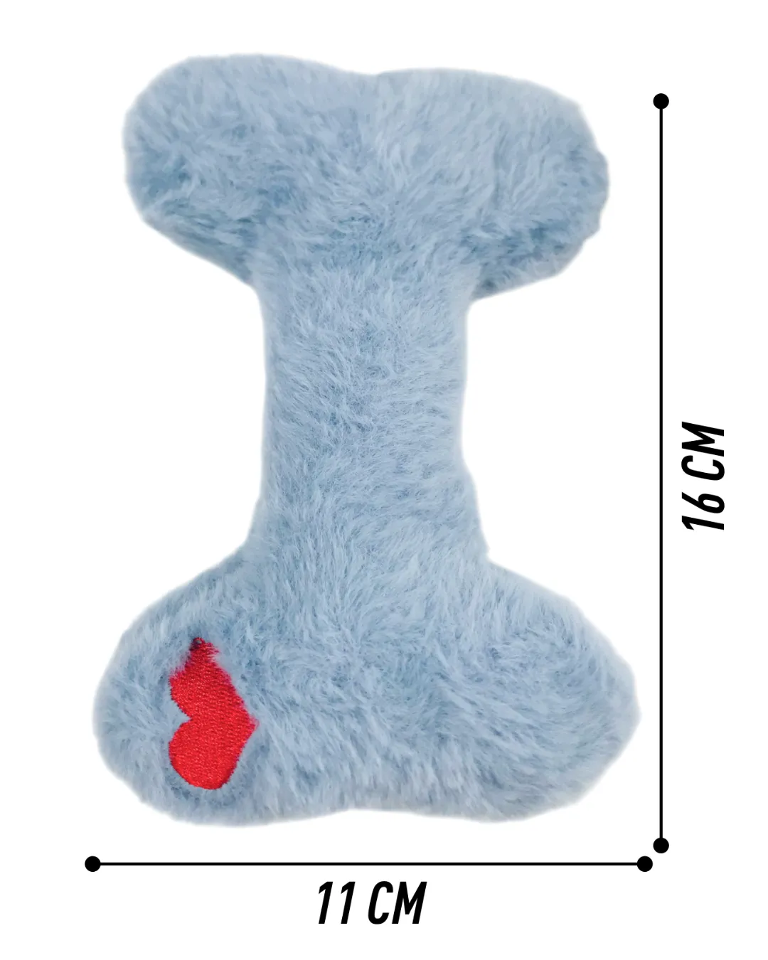 Игрушка мягкая для собак "Косточка плюшевая" с шуршалкой и пищалкой