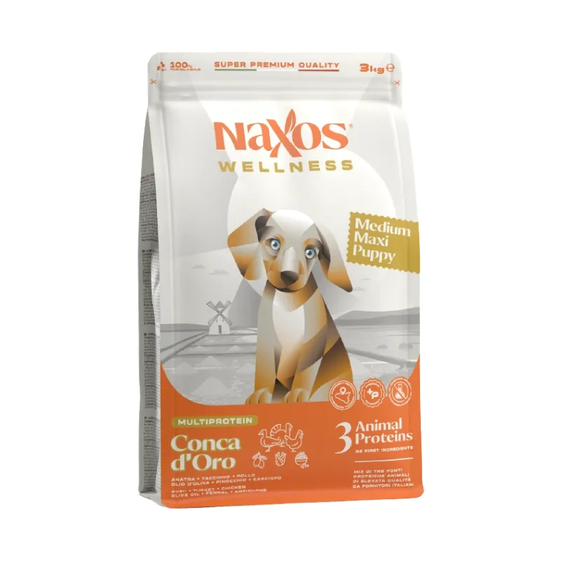 NAXOS Wellness Медиум/Mакси Паппи Утка, Курица, Индейка