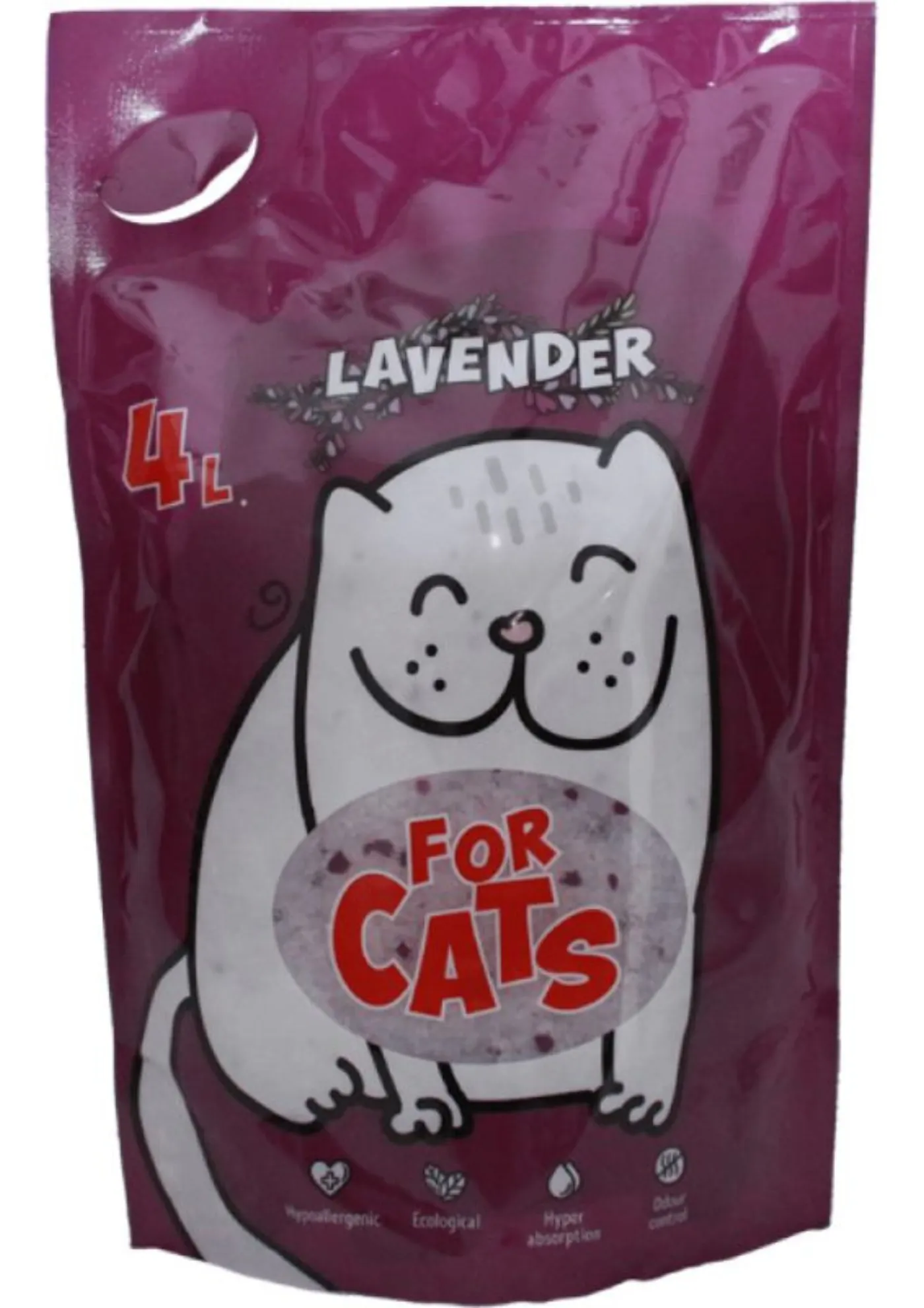 FOR CATS силикагелевый наполнитель с ароматом лаванды