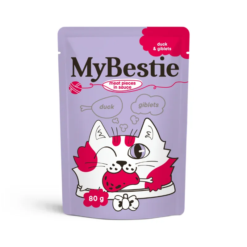 МайБести Пауч МЯСНЫЕ КУСОЧКИ Утка с Потрошками